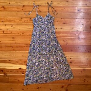 Floral Spaghetti Strap Maxi Dress